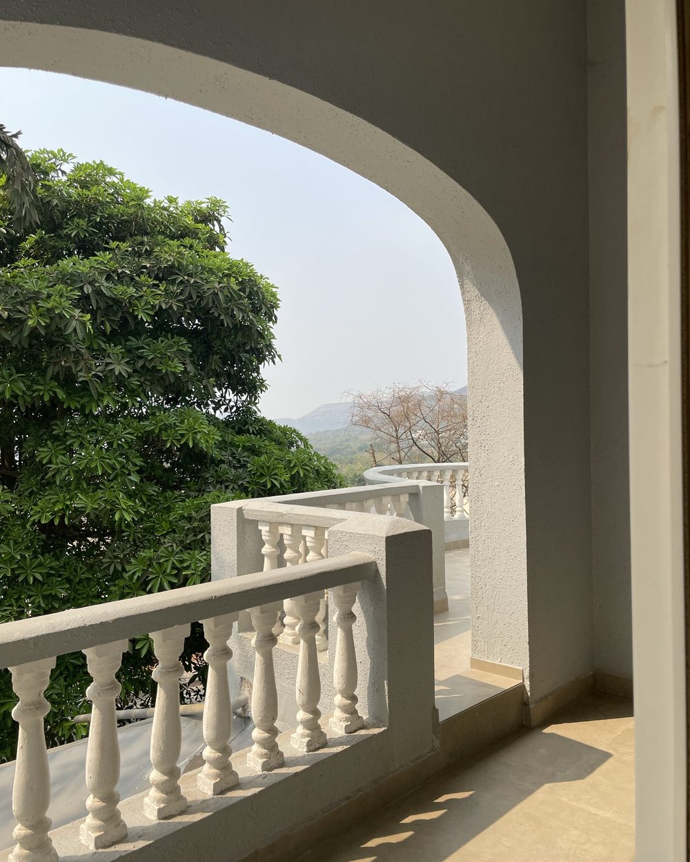 Veranda — the valley through the arches.